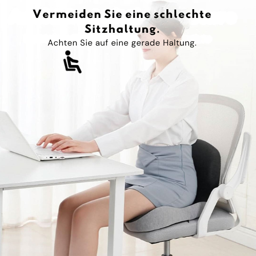 Ergonomisches Sitzkissen – Memory Foam – rutschfest – für Rückenstütze