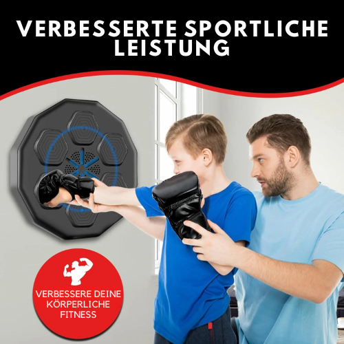 Interaktives Box-Trainingsgerät – Mit LED-Anzeigen – Für Fitness und Reaktionsgeschwindigkeit – Mit Boxhandschuhen