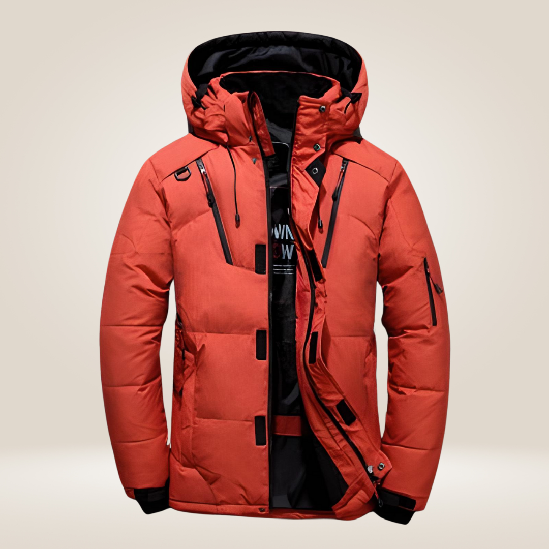 Wattierte Winterjacke – Mit Kapuze – Wasserdicht – Für Herren
