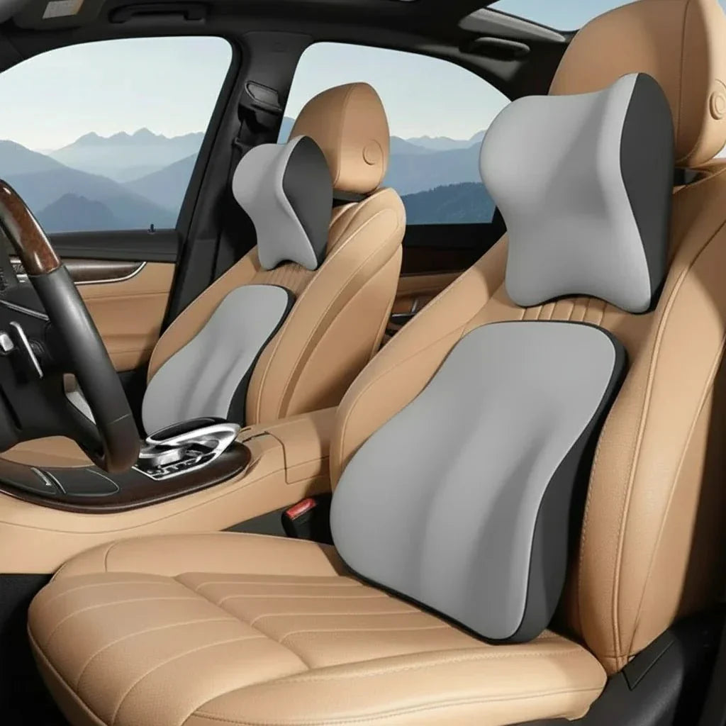 Ergonomische Nacken- und Lendenstütze – Für Auto und Büro – Optimale Unterstützung