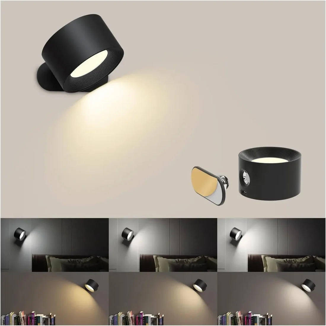 Drahtlose Wandleuchte LED – Dimmbar – Für Schlafzimmer und Diele