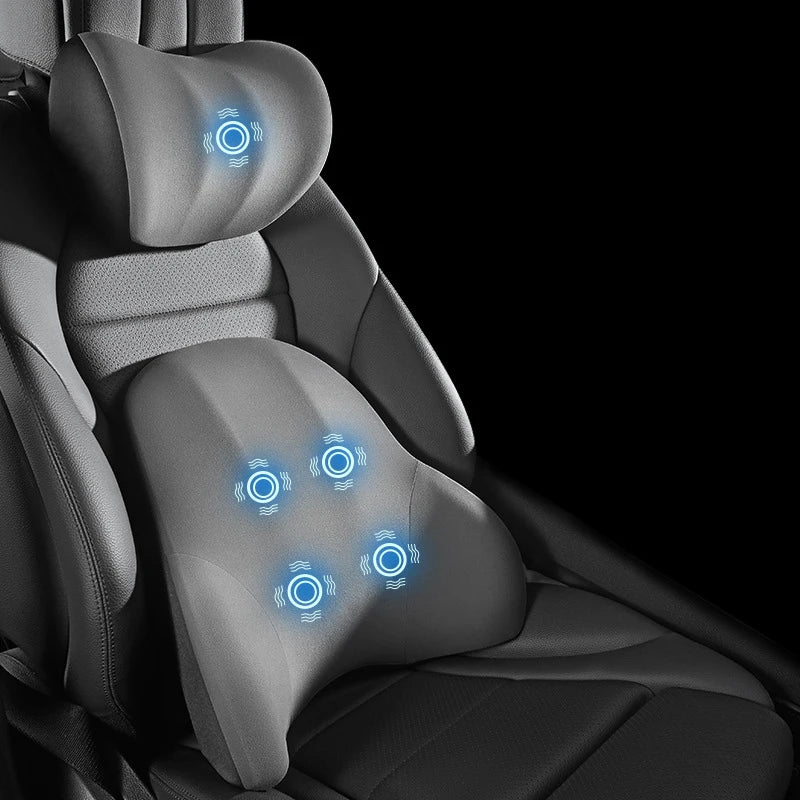 Nacken- und Lendenstütze – Mit Massagefunktion – Für Auto und Büro