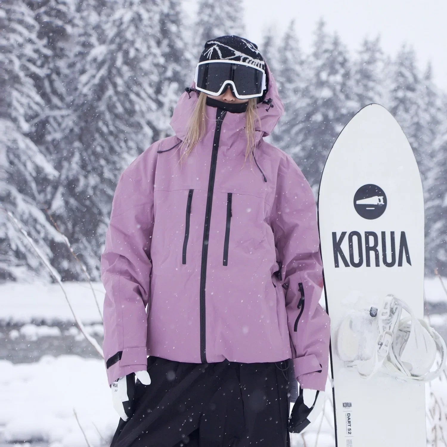 Winterjacke – Wasserdicht – Verstellbare Kapuze – Zum Skifahren und Snowboarden