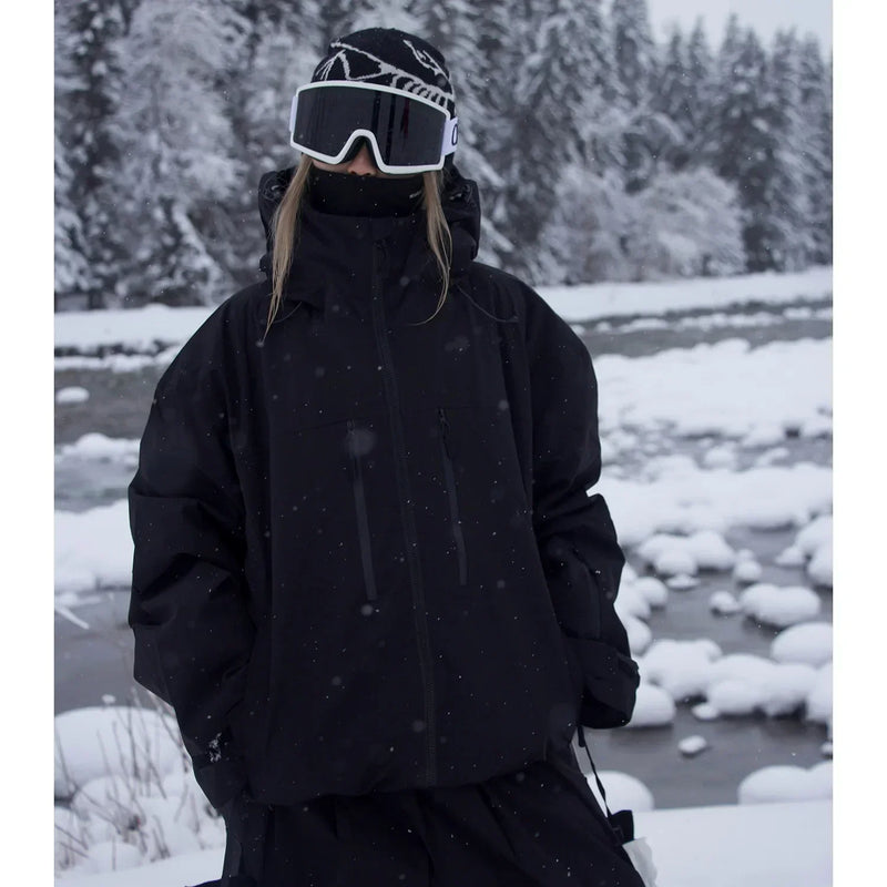 Winterjacke – Wasserdicht – Verstellbare Kapuze – Zum Skifahren und Snowboarden