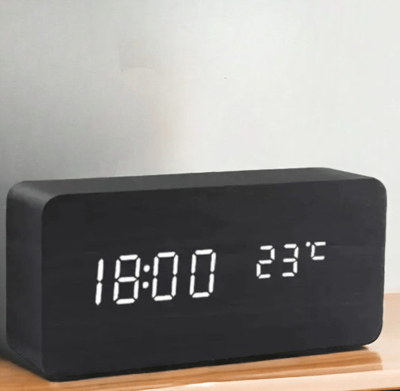Wecker – Holzoptik – Temperaturanzeige – Für Schlafzimmer