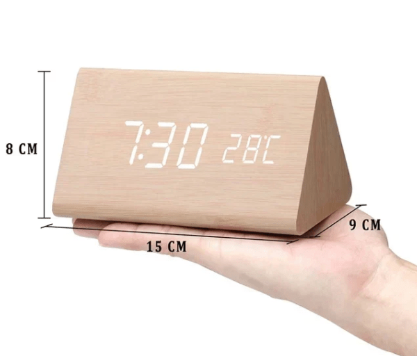 Wecker – Holzoptik – Temperaturanzeige – Für Schlafzimmer