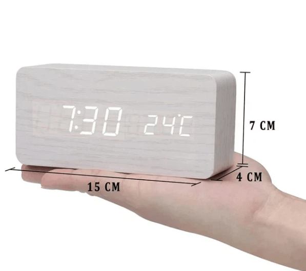 Wecker – Holzoptik – Temperaturanzeige – Für Schlafzimmer