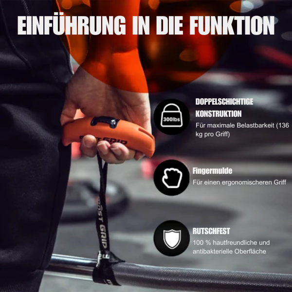 Fitness Griffhilfen – Rutschfest – Für Krafttraining und Gewichtheben