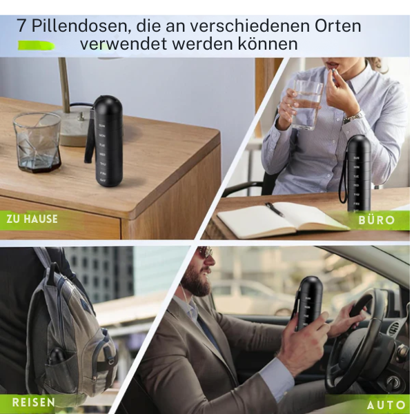 Tablettenspender – Für eine Woche – Praktisch und tragbar