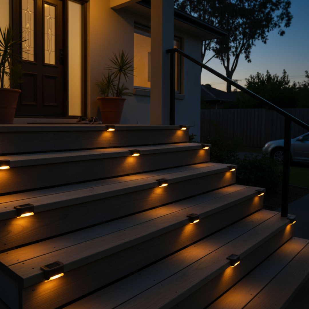 Solar Treppenleuchte Außen – LED Stufenlicht – Garten & Terrasse