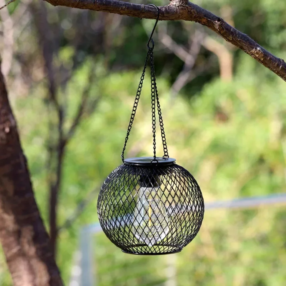 Solar Lichterkette Außen - LED Garten Laterne - Warmweiß IP65 - Hängelampe