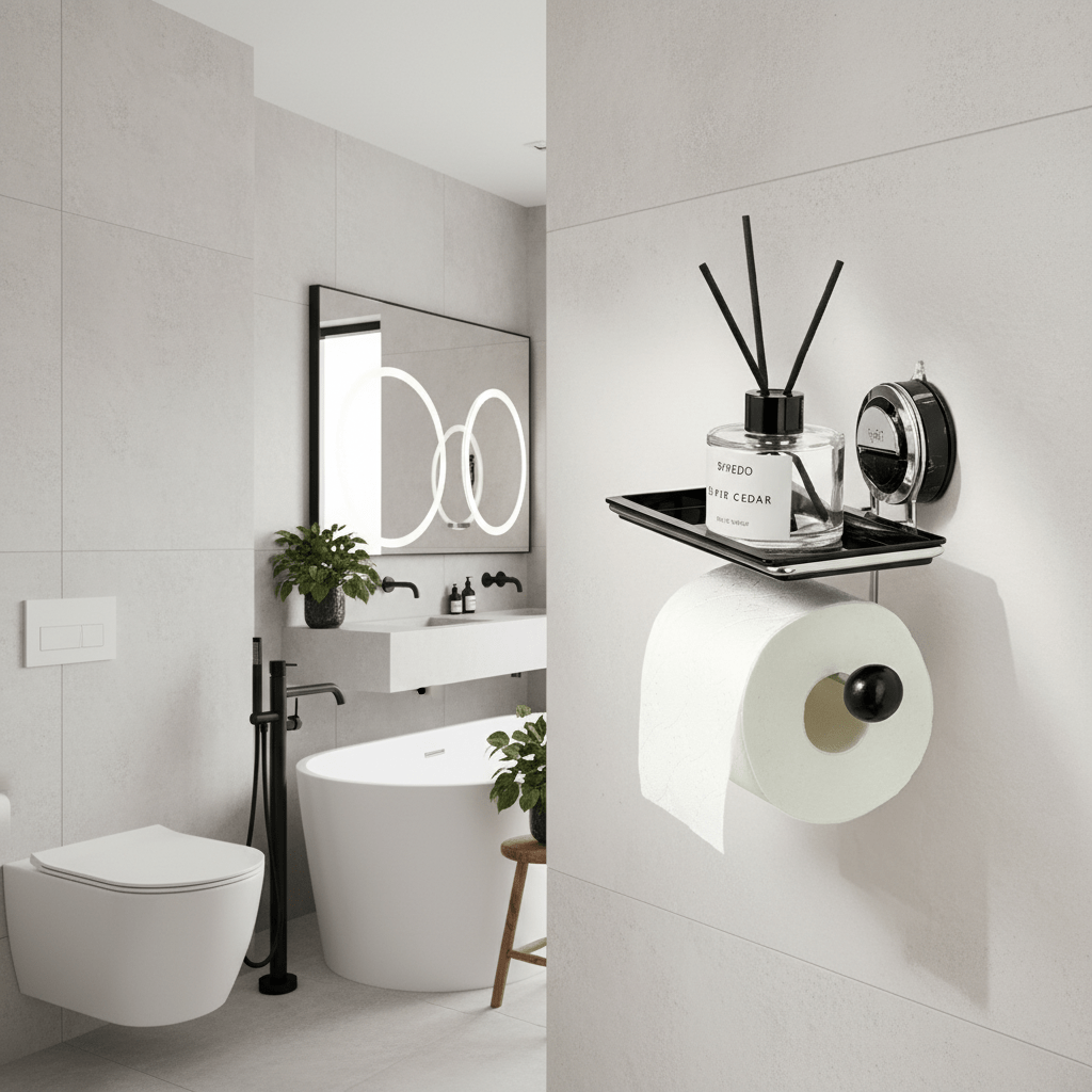Toilettenpapierhalter – Edelstahl – Modernes Design – Für das Badezimmer