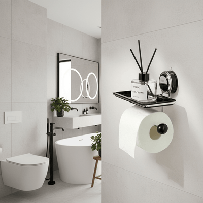 Toilettenpapierhalter – Edelstahl – Modernes Design – Für das Badezimmer