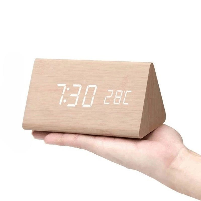 Wecker – Holzoptik – Temperaturanzeige – Für Schlafzimmer