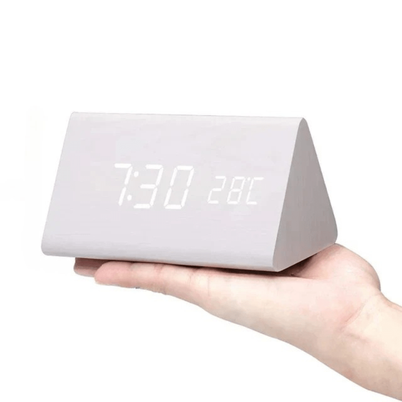 Wecker – Holzoptik – Temperaturanzeige – Für Schlafzimmer