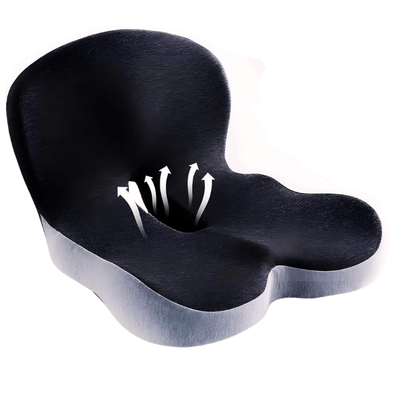 Ergonomisches Sitzkissen – Memory Foam – rutschfest – für Rückenstütze
