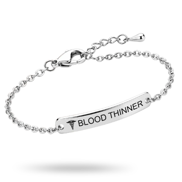 Luvikar Blood Thinner Armband – goldfarben für medizinische Sicherheit im Alltag