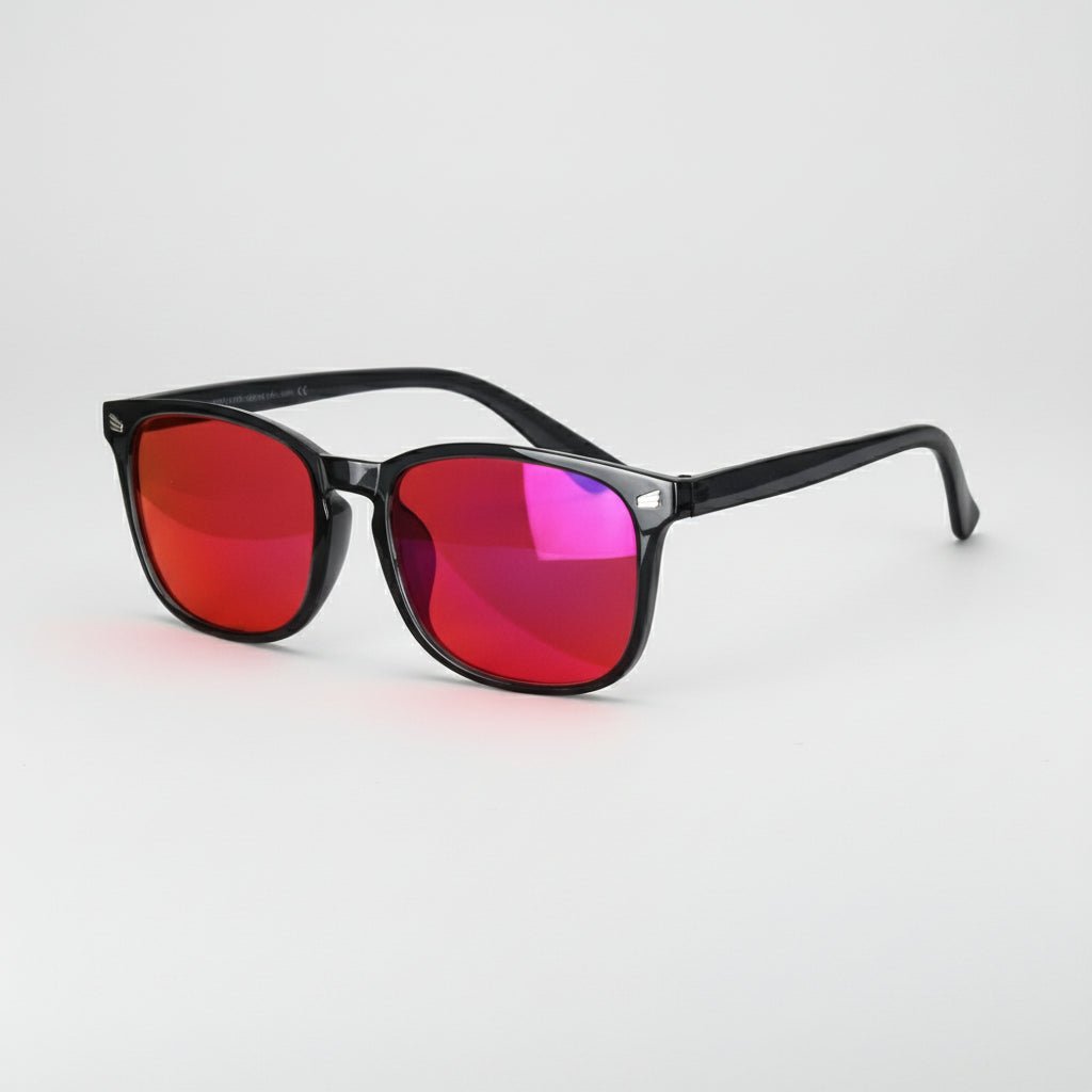 Sonnenbrille – Retro Design – Mit Orangefarbenen Gläsern – Für Herren und Damen