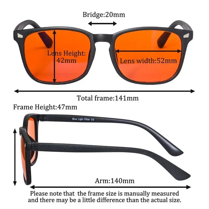 Sonnenbrille – Retro Design – Mit Orangefarbenen Gläsern – Für Herren und Damen