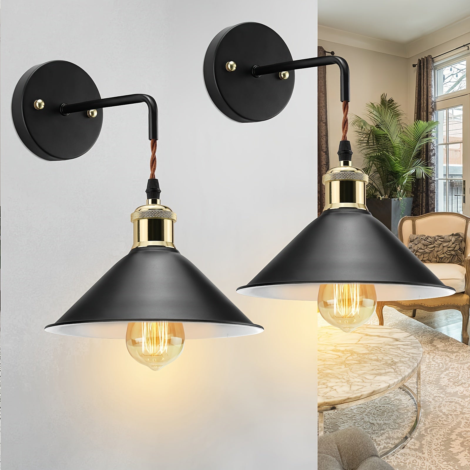 Wandleuchte Metall – Industrial Design – E26 Fassung – Innenbereich Beleuchtung