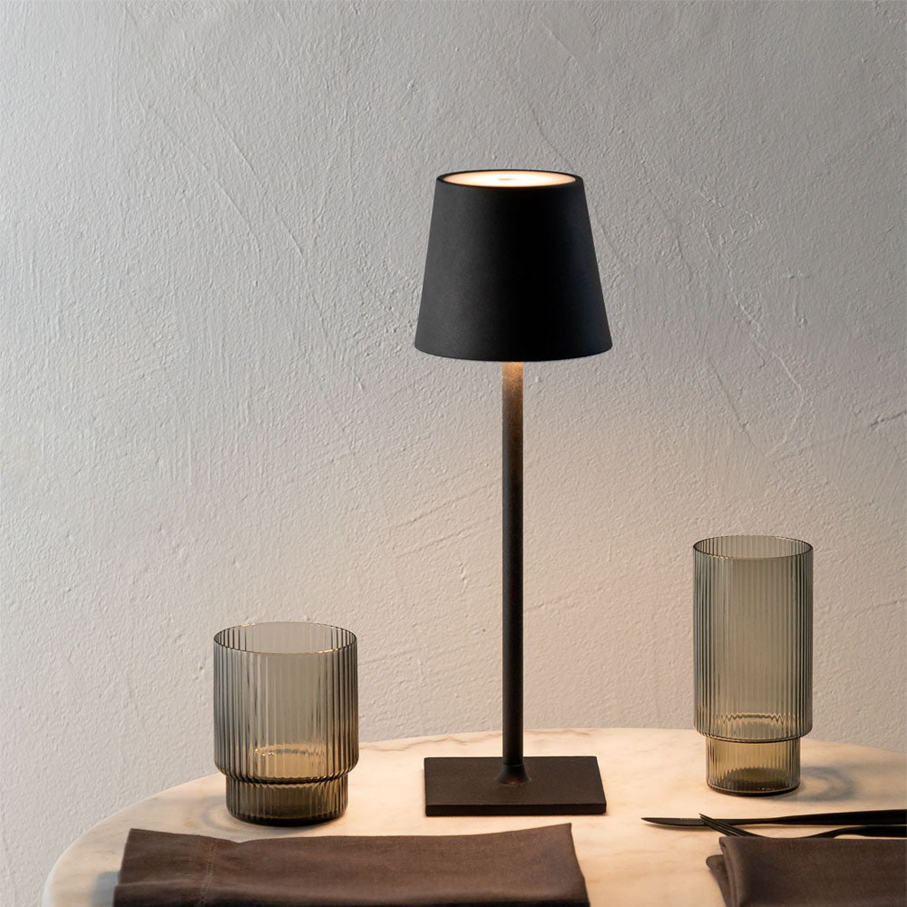 Tischlampe Akku – Dimmbar Touch LED – Kabellose Designlampe Modern