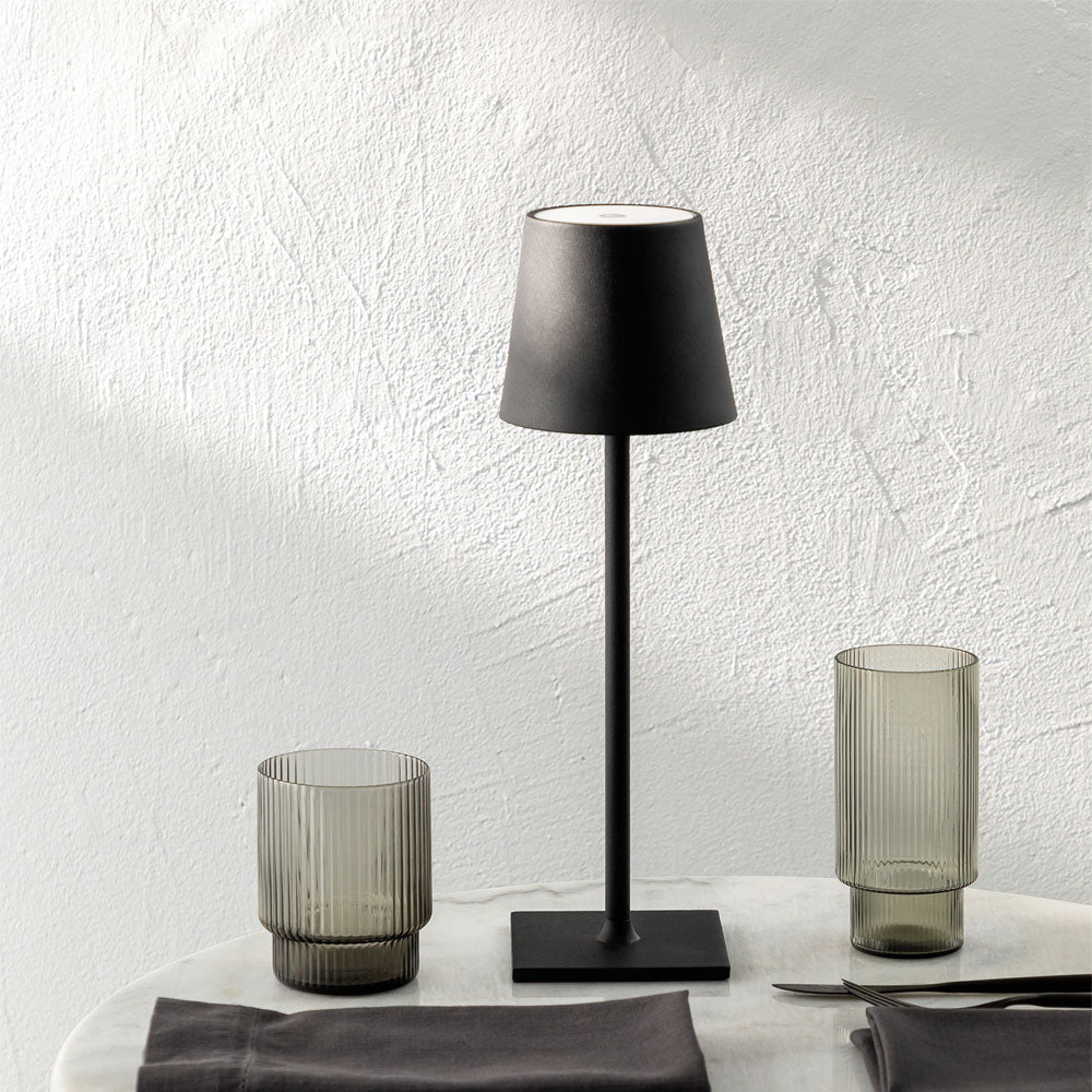 Tischlampe Akku – Dimmbar Touch LED – Kabellose Designlampe Modern