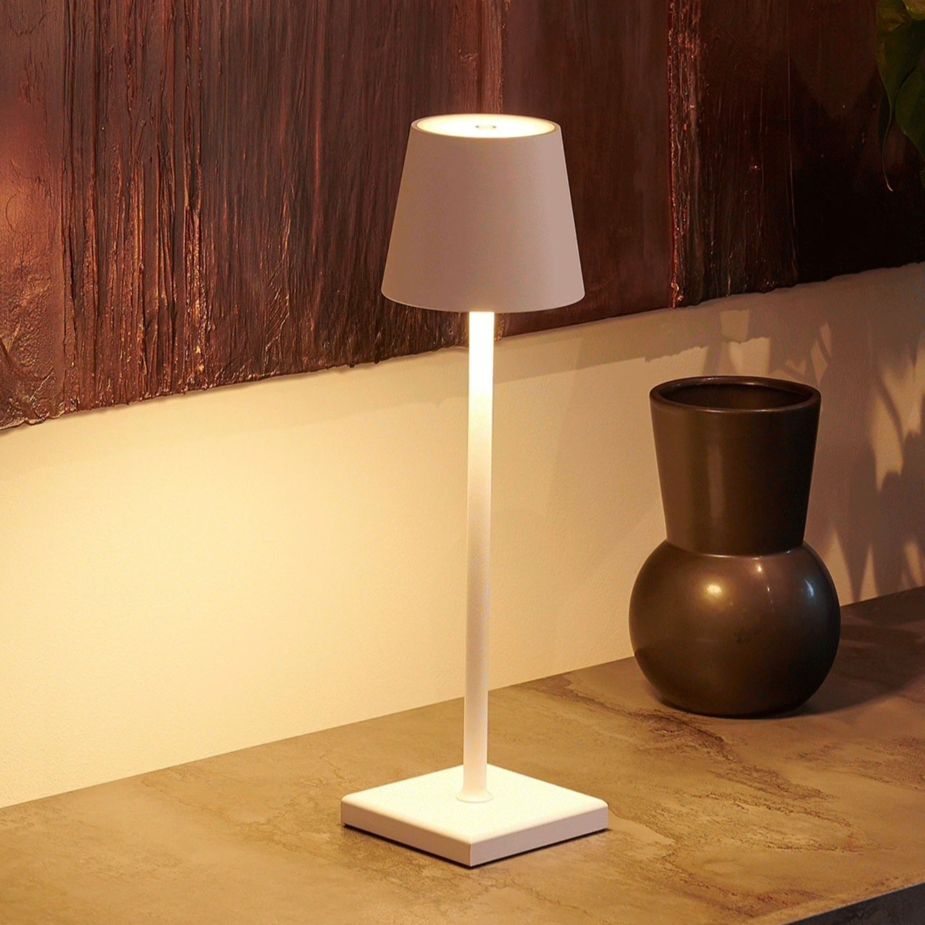 Tischlampe Akku – Dimmbar Touch LED – Kabellose Designlampe Modern