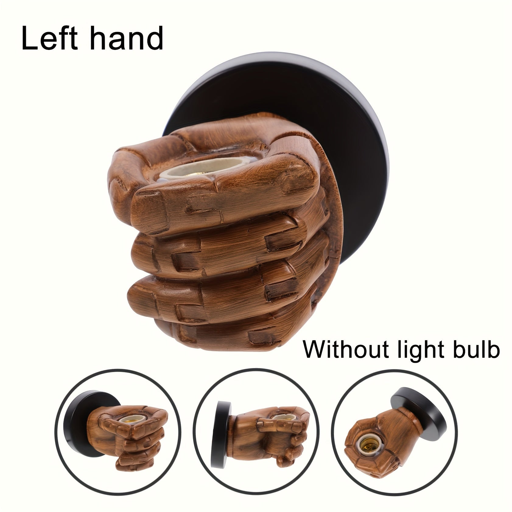 Wandleuchte Hand Design – Resin E27 Fassung – Industrial Wandlampe