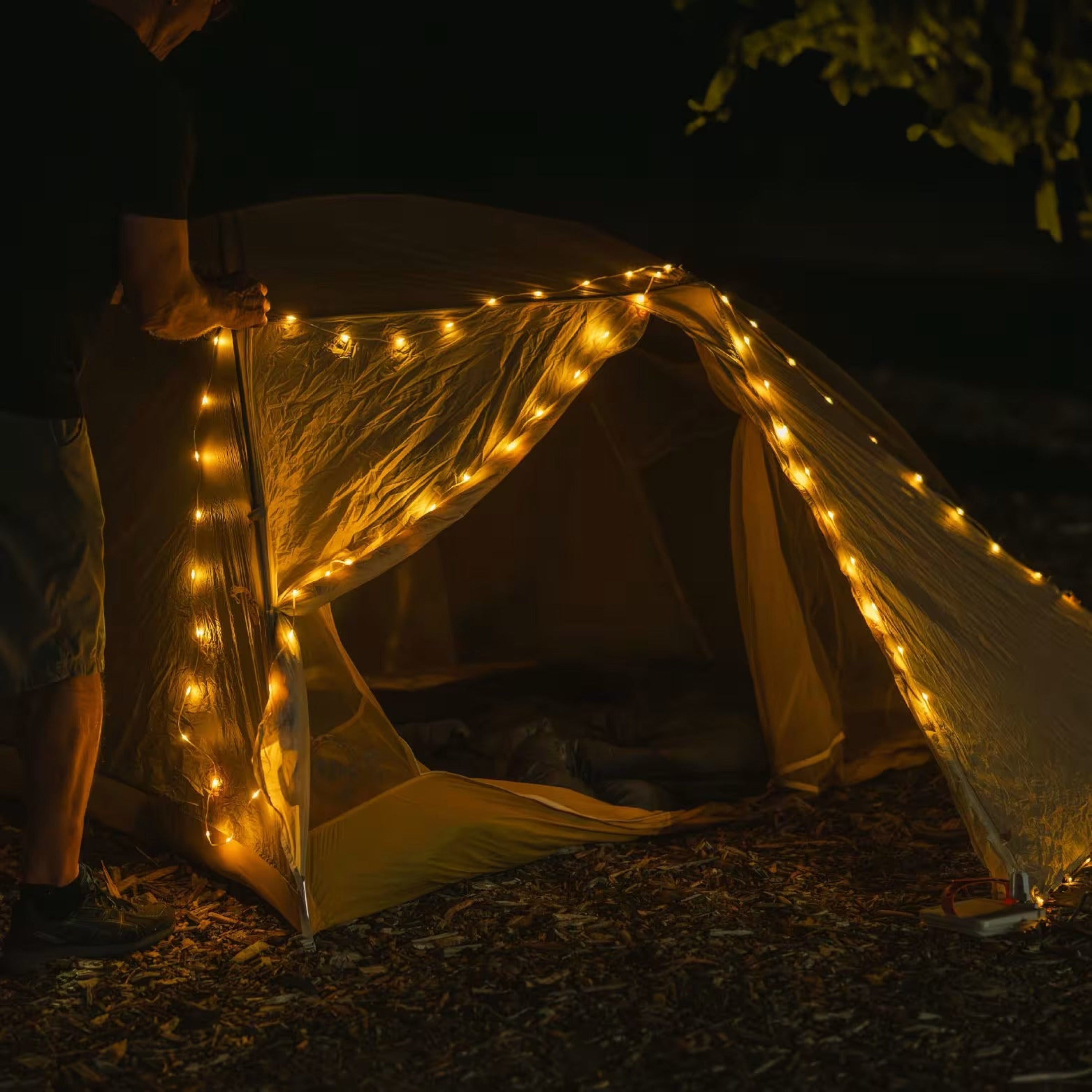Lichterkette Outdoor – Akku LED – Camping Beleuchtung String Light