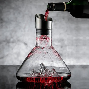 Weinkaraffe – Dekantierkaraffe – Aus Glas – Mit Edelstahlverschluss