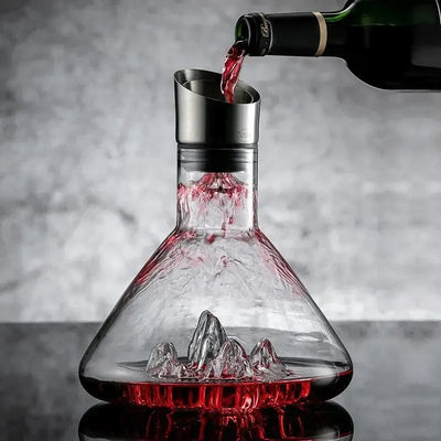 Weinkaraffe – Dekantierkaraffe – Aus Glas – Mit Edelstahlverschluss