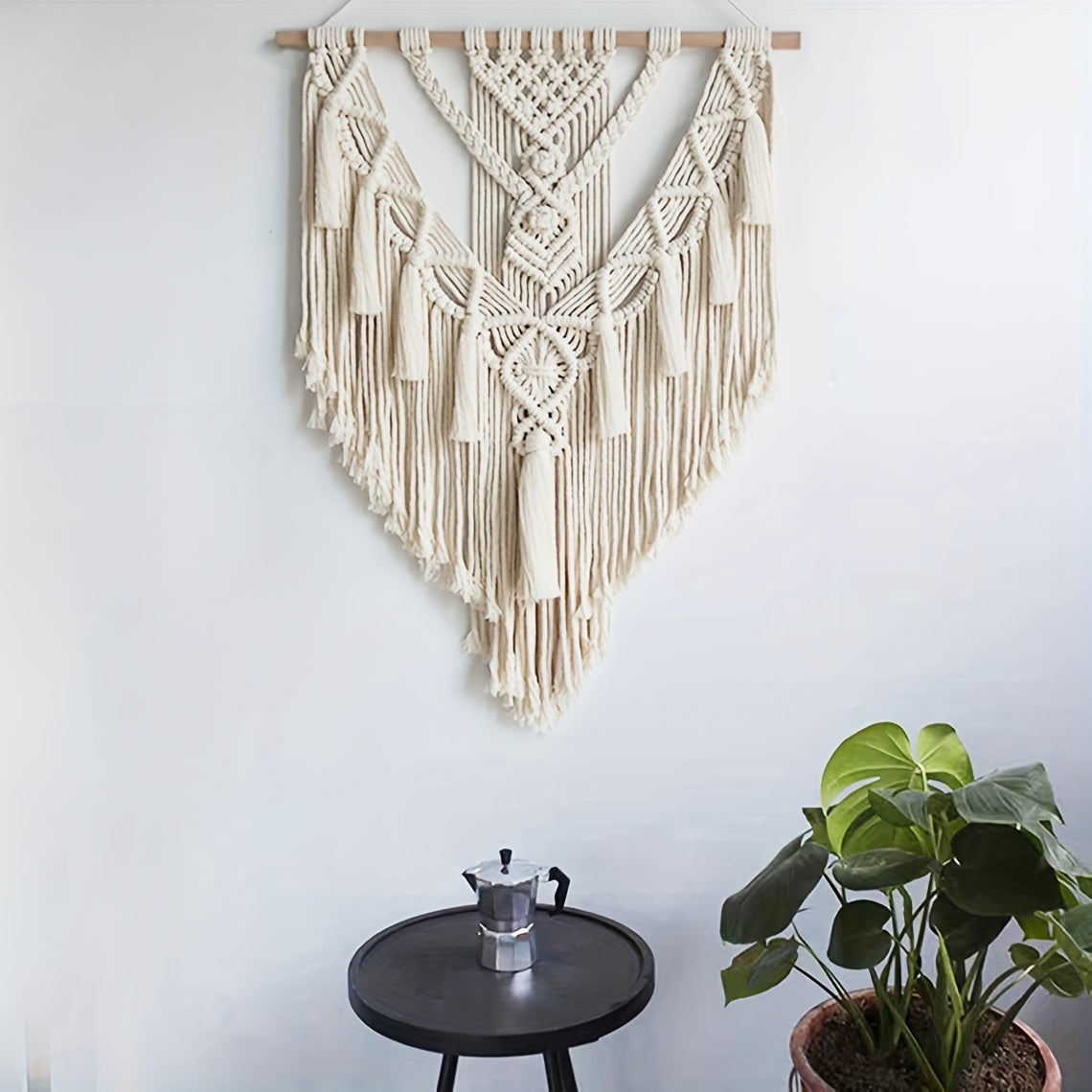 Makramee Wandbehang – Boho Wanddeko – Baumwolle Wandteppich