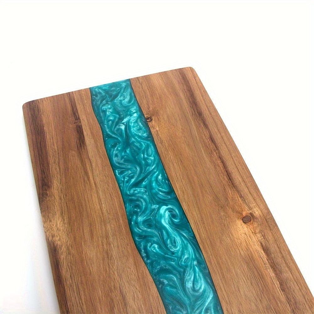 Schneidebrett Akazienholz – Resin River – Servierbrett Charcuterie Küche