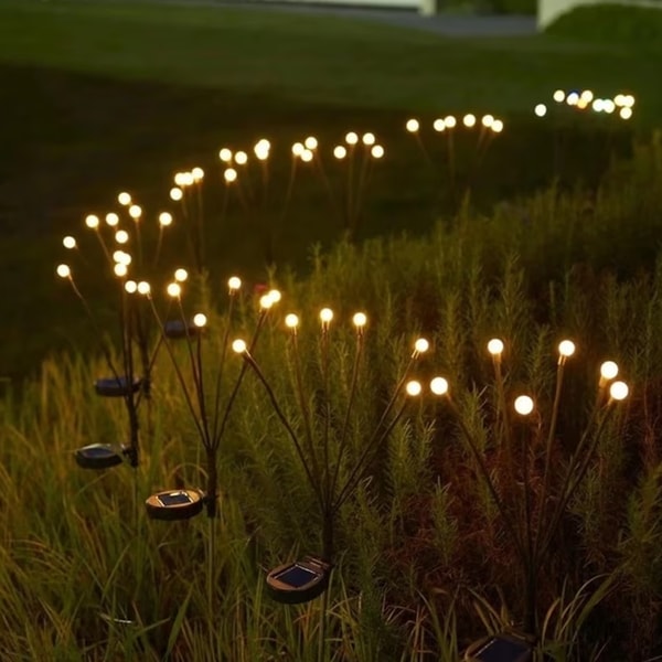 Solar Gartenleuchten Stab – LED Feuerfliegen Effekt – Outdoor Dekoration