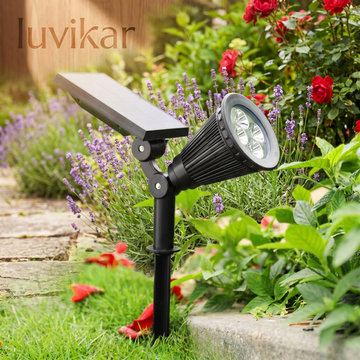 Solar Gartenstrahler IP65 – Wasserdicht – Für Gartenweg und Außenbeleuchtung