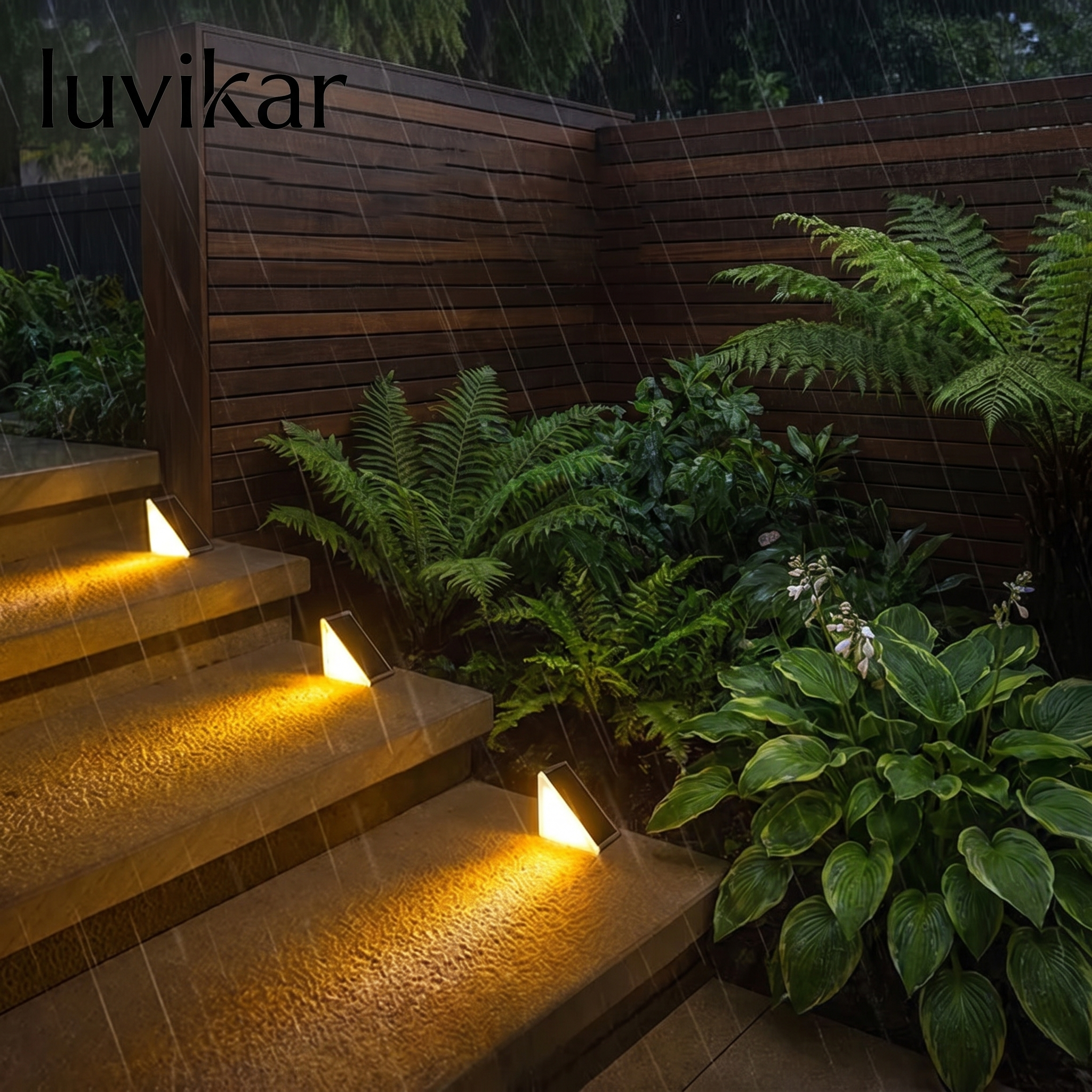 Solar-Treppenbeleuchtung IP67 – Drahtlos – Für Treppe und Gartenweg