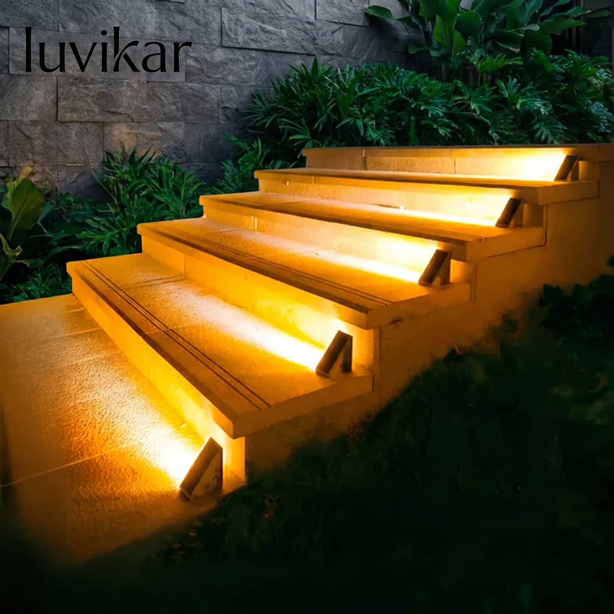 Solar-Treppenbeleuchtung IP67 – Drahtlos – Für Treppe und Gartenweg