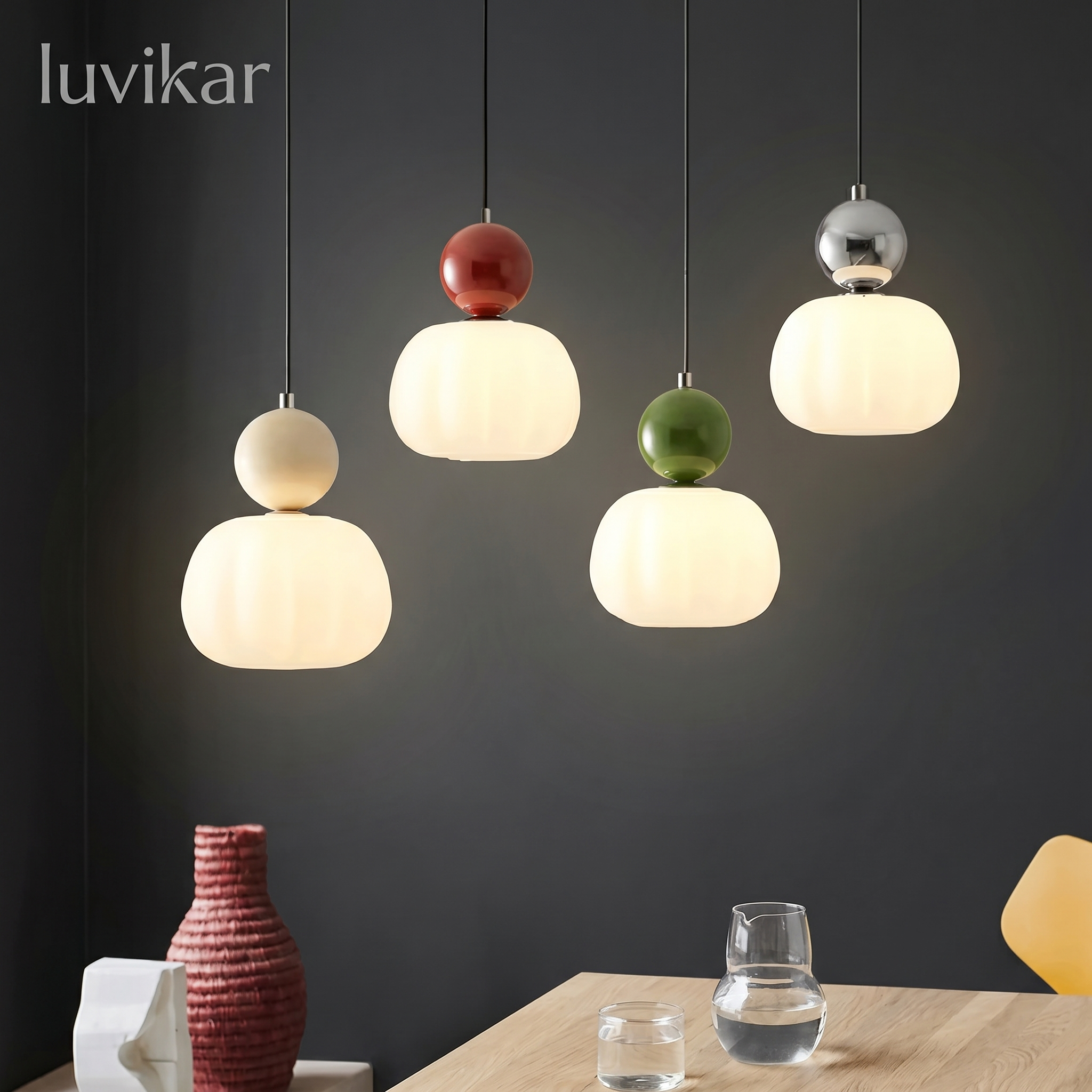 Hängeleuchte mit Glaskappe – Modernes Design – Für Esstisch und Küche
