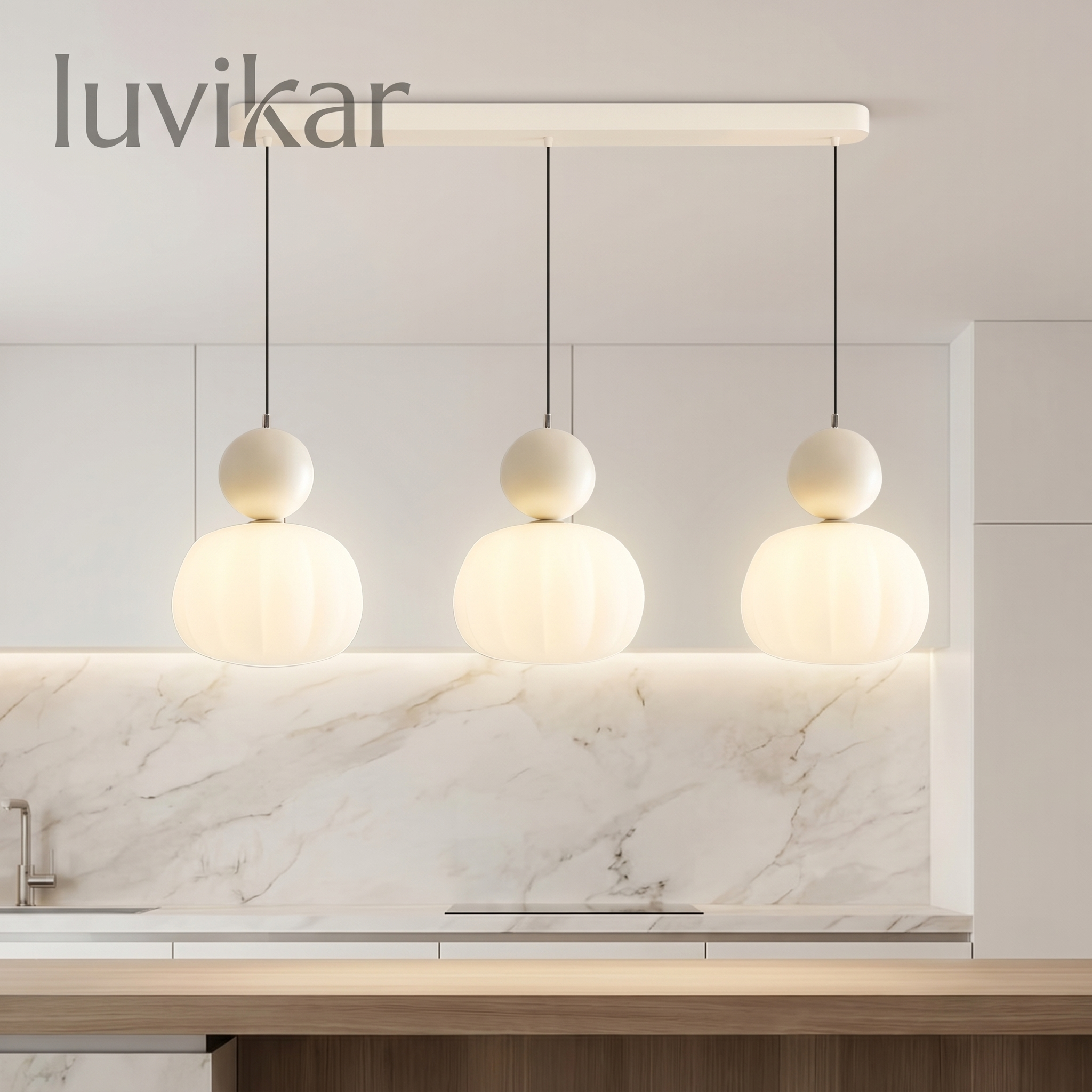 Hängeleuchte mit Glaskappe – Modernes Design – Für Esstisch und Küche