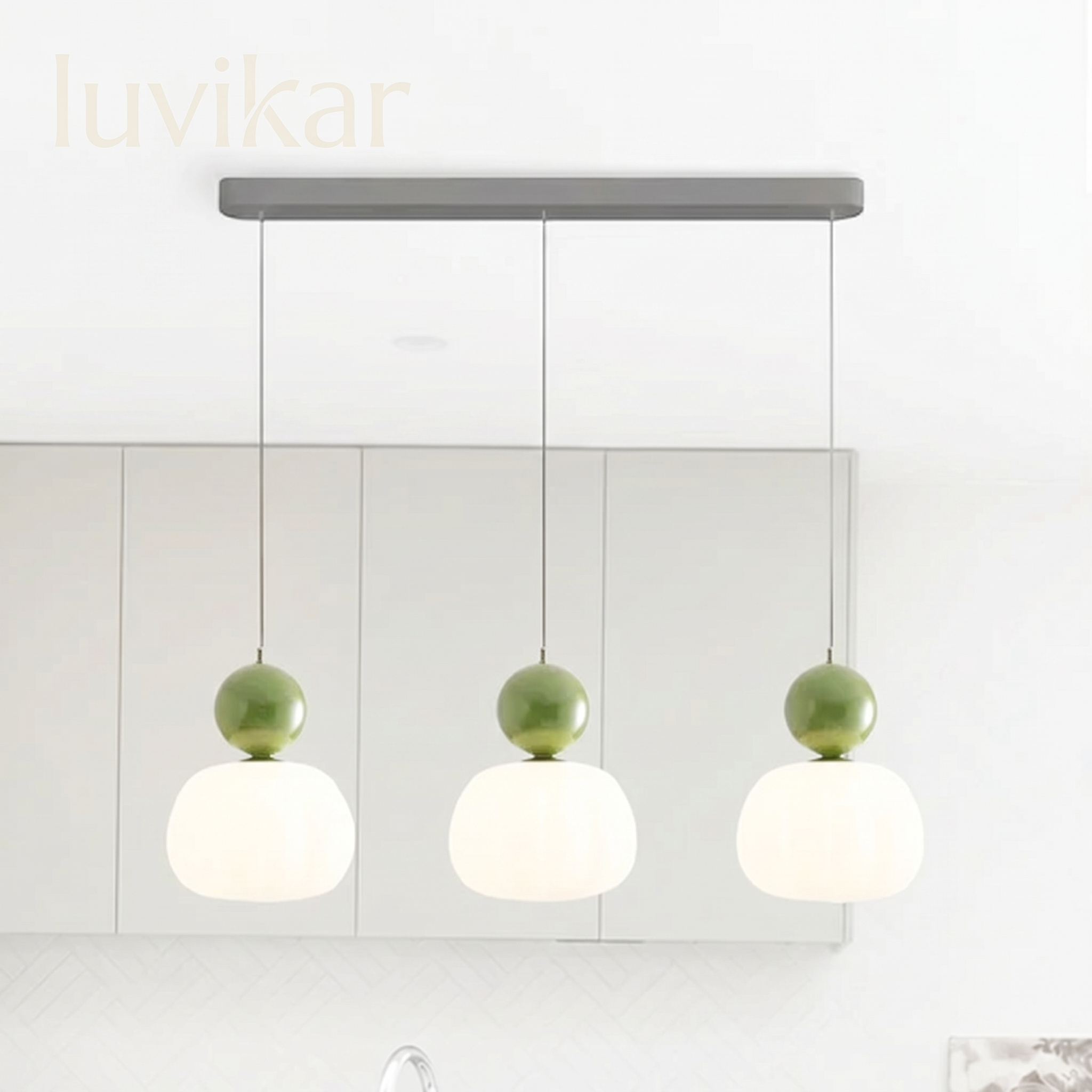 Hängeleuchte mit Glaskappe – Modernes Design – Für Esstisch und Küche