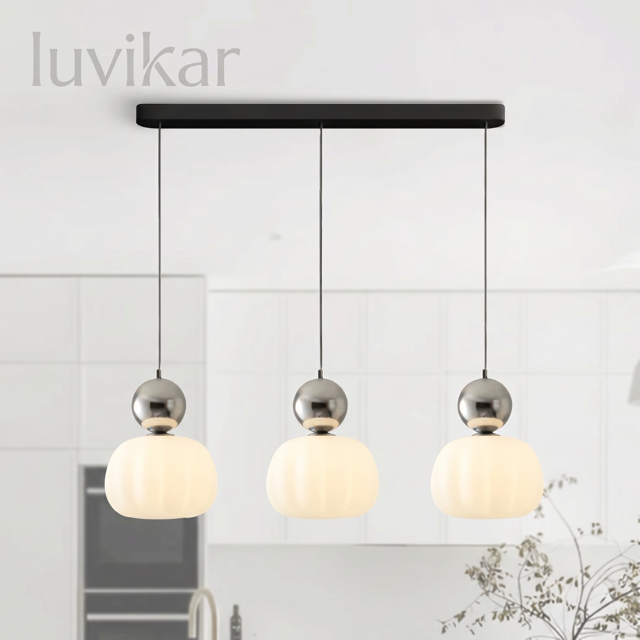 Hängeleuchte mit Glaskappe – Modernes Design – Für Esstisch und Küche