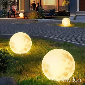 Mond-Gartenleuchte – wetterfest & USB-aufladbar – für Terrasse & Wegbeleuchtung