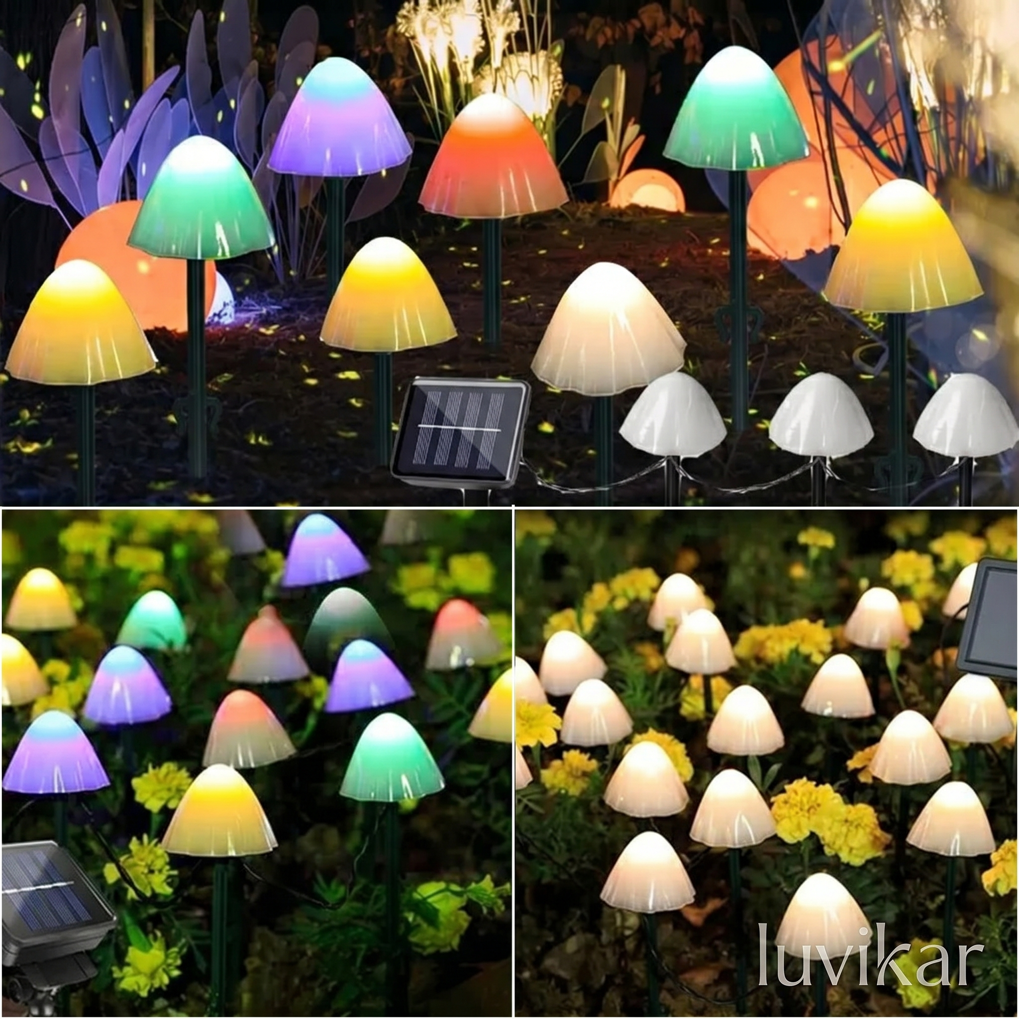 Solar-Mushroom-Lamp – RGB & solarbetrieben – für Gartenweg & Beet