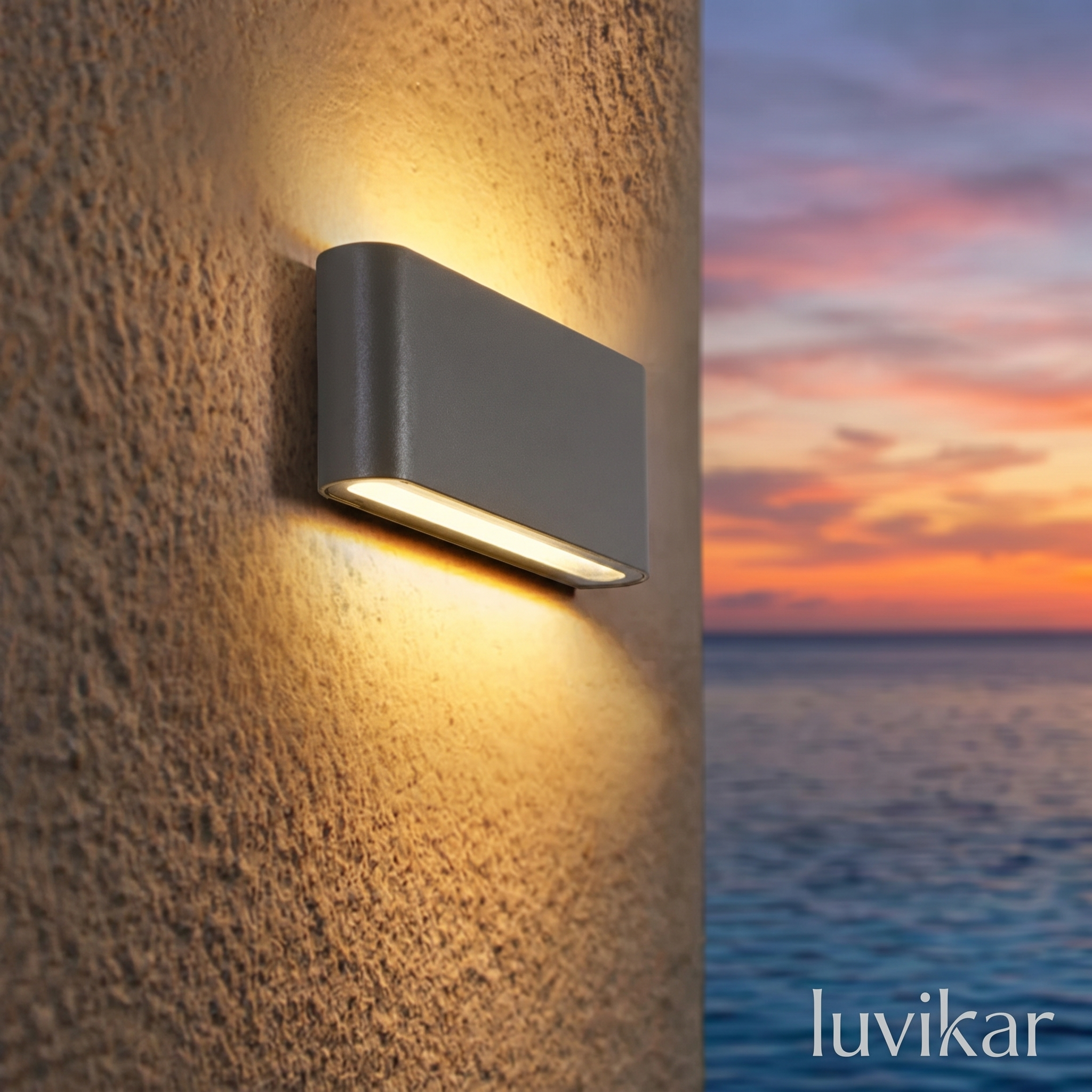Moderne LED Wandleuchte – Up/Down & wasserdicht – für Fassade & Flur