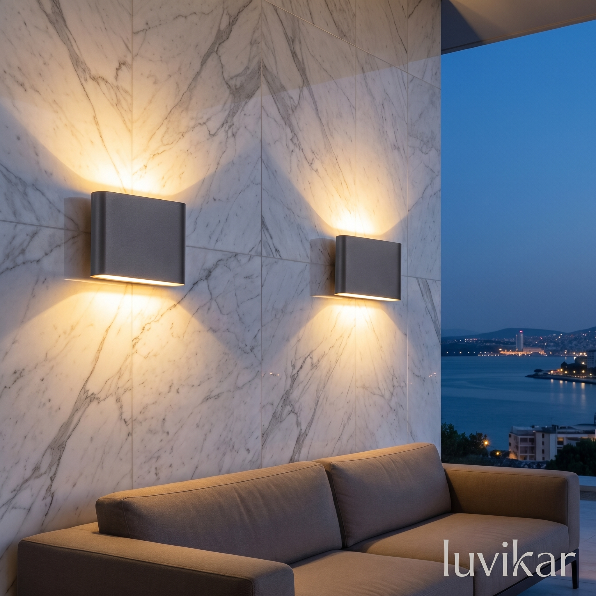 Moderne LED Wandleuchte – Up/Down & wasserdicht – für Fassade & Flur
