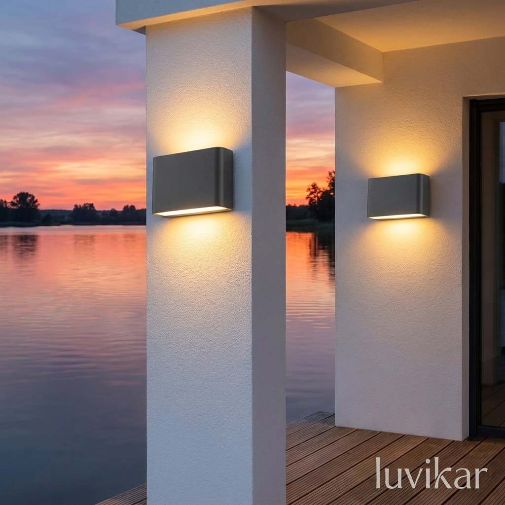 Moderne LED Wandleuchte – Up/Down & wasserdicht – für Fassade & Flur