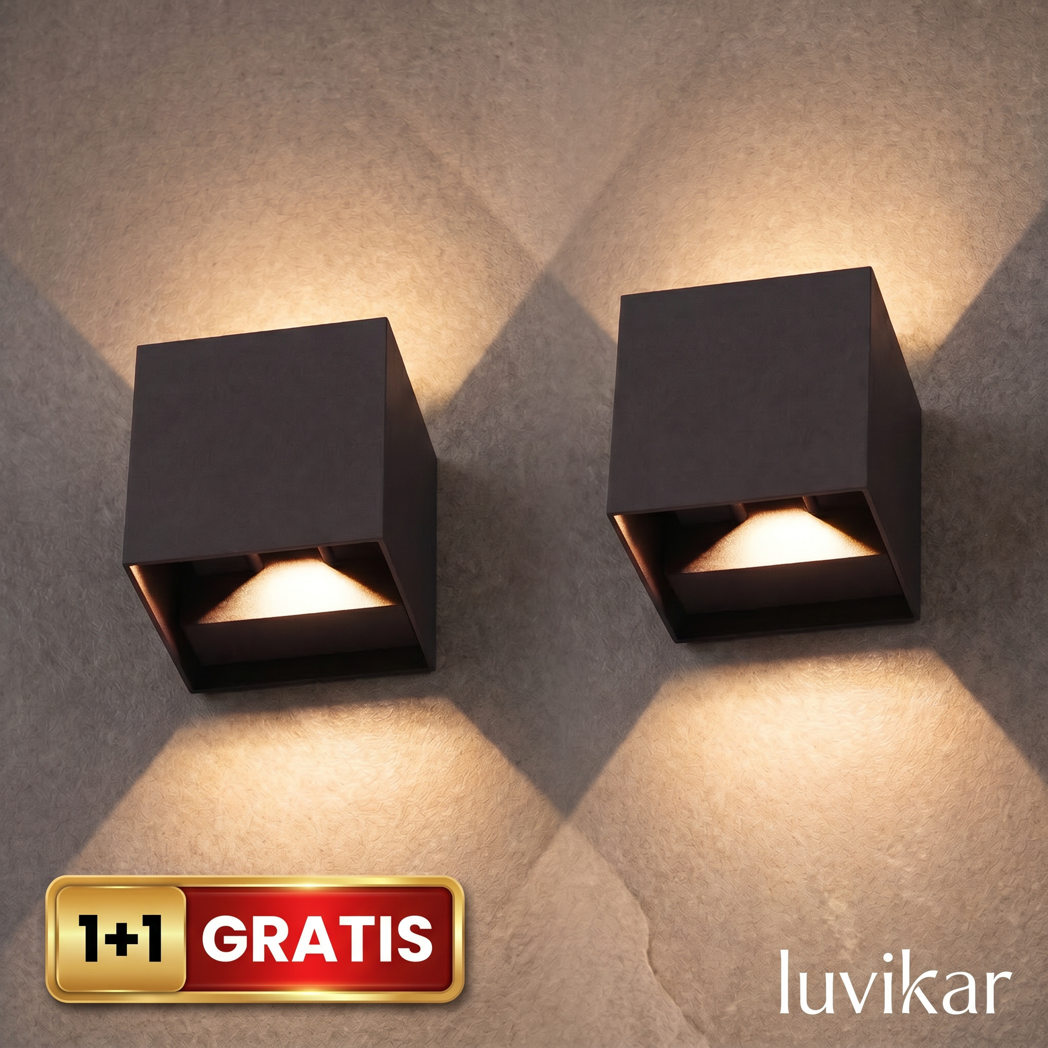 Cubelights Cube LED Wandleuchte – Up/Down & dimmbar – für Innen & Außen