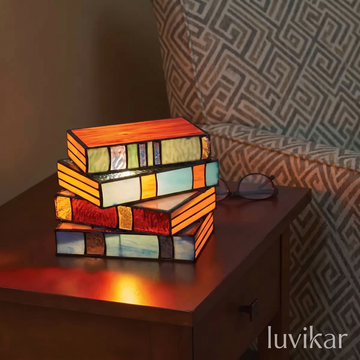 Boeklamp Decoratieve verlichting – Boekenstapel Design – Sfeerlicht Slaapkamer