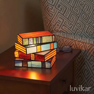 Boeklamp Decoratieve verlichting – Boekenstapel Design – Sfeerlicht Slaapkamer