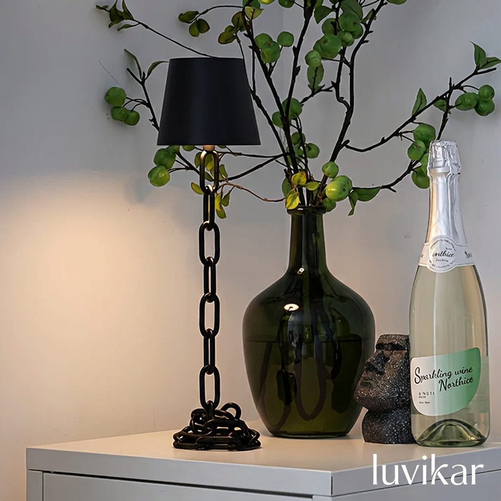 Tischlampe Akku – Ketten Design – Touch LED Tischlampe Modern
